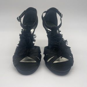 Black strap 4 inch heels